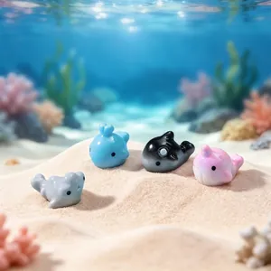 Figurines miniatures de baleines et requins pour décoration d'aquarium et paysages