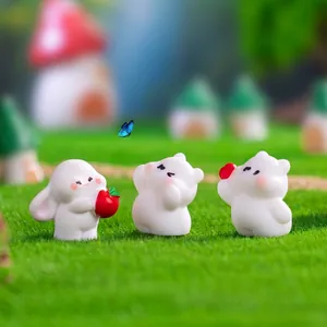 Süße Miniatur-Hasen- und Bärenfiguren für die DIY-Mikrogarten-Landschaftsdekoration