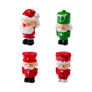 4er Set süße Weihnachts-Miniaturfiguren für DIY-Deko und Mikro-Landschaft-Ornamente