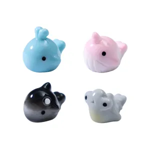Lot de 4 figurines d'animaux marins en résine pour micro-paysage et décor d'aquarium