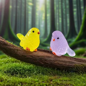 Kreative leuchtende Vogelfiguren für DIY-Minilandschaften und Gartendekorationen