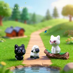 Petites figurines d'animaux miniatures pour décoration de micro-paysage jardin DIY
