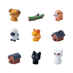 Ensemble de figurines d'animaux miniatures pour décoration de jardinage bricolage