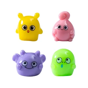 Set of four colorful cute cartoon Halloween monster figurines for DIY micro landscape