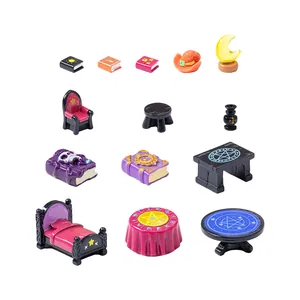 13-piece Halloween magic house miniature resin accessory set for micro landscape DIY decor