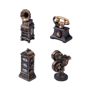 Set of 4 vintage miniature household appliances ornaments for dollhouse DIY decoration