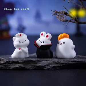 Mini figurines de fantômes et citrouilles Halloween pour décoration micro paysage DIY