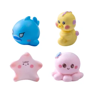 Lot de 4 figurines d'animaux marins mignons pour la décoration de micro-paysage DIY