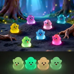 Luminous Mini Ghost Figurine Luminous Resin DIY Micro Landscape Desktop Ornament Cute Cartoon Glow In The Dark Decoration