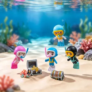Miniature diving figurines set for aquarium DIY ocean theme micro-landscape decor