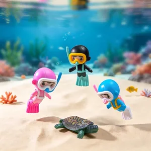Miniature diving diver figurines for ocean micro-landscape DIY decor