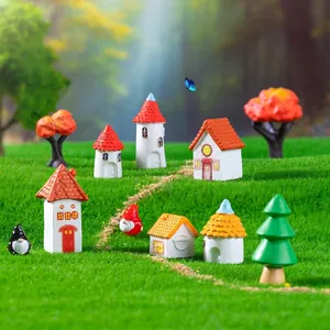 Creative European vintage miniature cottages for DIY micro-landscape decoration