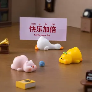 Süße Schweine- und Enten-Clip-Figuren für Schreibtisch- oder Autodekoration