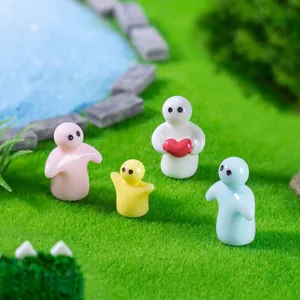 Figurines humanoïdes colorées pour la décoration de micro-paysage de jardin DIY.