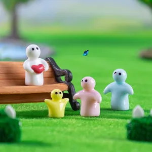 Figurines humanoïdes colorées minimalistes pour la décoration de jardin et micro-paysage