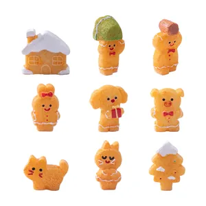 Set di figurine di animali di pan di zenzero natalizi per decorazioni DIY