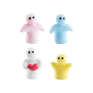 Lot de 4 figurines miniatures minimalistes pour la décoration de micro-paysages DIY