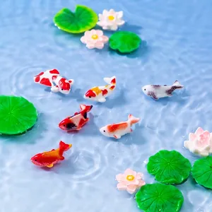 Miniature koi fish figurines for aquarium and micro landscape DIY decor