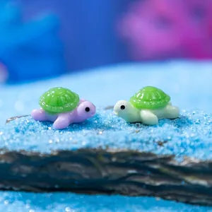 Miniature resin turtle figurines for DIY micro-landscape and fish tank decor
