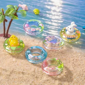Niedliche leuchtende Miniatur-Schwimmringe für Sommer-Strand-Mikrolandschafts-DIY