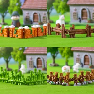 Miniature Landscape Ornaments Resin Fence Bridge DIY Garden Accessories Ecological Bottle Bonsai Desktop Decorative Miniatures