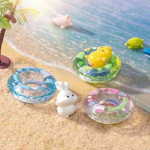 Miniatur-Sommer-Schwimmringe und niedliche Tierfiguren für die DIY-Sandlandschaft