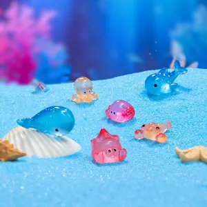 Lichtgevende hars miniaturen van zeedieren voor aquarium-DIY en microlandschap
