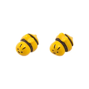 Cute yellow miniature bee figurines for micro landscape and DIY gardening decoration
