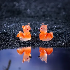 Glow in the dark miniature Halloween bat duck figurines for DIY garden and desk decor