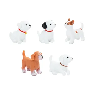 Set di 5 graziose statuine di cuccioli di cartoni animati per micro paesaggi fai-da-te