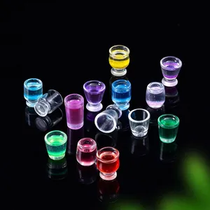 Miniature Resin Simulation Juice Glass Models Dollhouse Kitchen Food Accessories DIY Micro Landscape Mini Ornaments