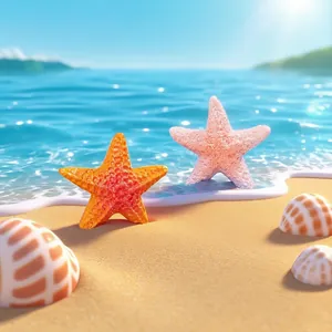 Realistische kleurrijke zeesterren van hars voor micro-landschap en aquariumdecoratie