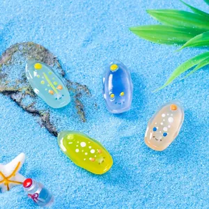 Kleurrijke lichtgevende zeeslak miniaturen van hars voor aquarium micro landschap