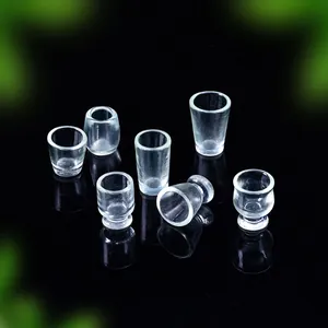 Detailed set of miniature transparent glass cups for dollhouse DIY decor and crafts