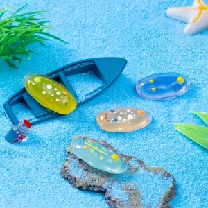 Lichtgevende zeeslak hars beeldjes voor aquarium landschappen en DIY decoratie
