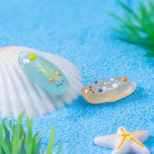 Miniatuur lichtgevende zeeslakken harsfiguren voor aquarium micro landschap DIY