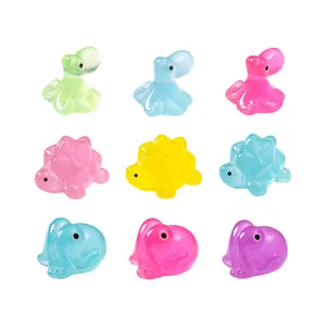 Set of glow-in-the-dark marine animal figurines for aquarium DIY and micro landscapes