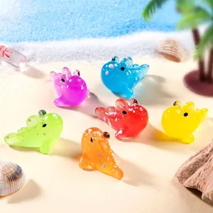 Colorful luminous mudskipper figurines for miniature beach landscape DIY decor