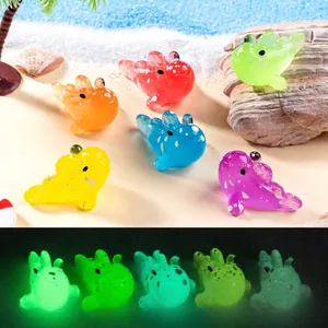 Colorful glow in the dark mudskipper figurines for miniature beach landscape DIY decor