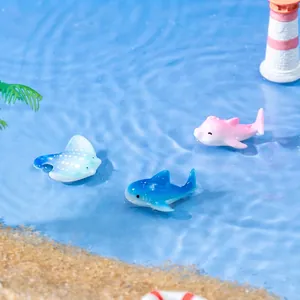 Cute miniature resin ocean animals figurines for aquarium landscaping and DIY desk decor