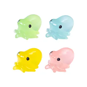 Mini statuine colorate di polpo luminoso per acquari e decorazioni micro paesaggio