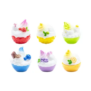 6-teiliges Set bunte Miniatur-Eisbecher-Simulationen für DIY-Handwerk und Deko