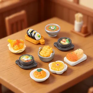 Miniature Korean Food Models Resin Bibimbap Sushi Dollhouse Accessories For Micro Landscape DIY Decoration Ornaments