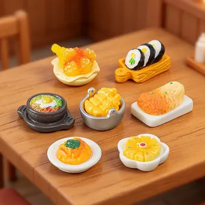Miniature Korean food figurines set for dollhouse DIY craft decoration and accessories