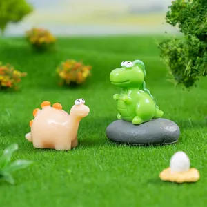 Cute cartoon dinosaur figurines for micro landscape and desktop decoration