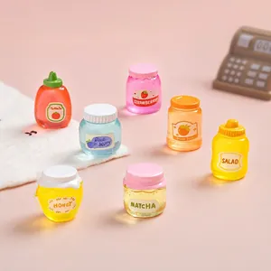 Miniatura Simulazione Marmellata di Frutta Cibo in Scatola Resina Cibo Giocattolo Accessori Fai-da-te per Casa delle Bambole