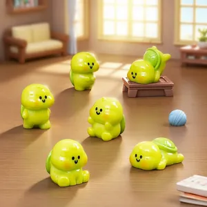 Miniature Resin Fat Turtle Figurine For Micro Landscape Cute Cartoon Animal DIY Decoration Accessories Desktop Ornament
