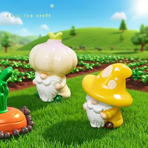 Cute vegetable garden gnomes figurines for DIY miniature landscape and home lawn decoration