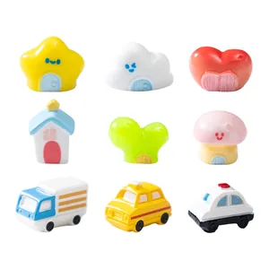 Juego de 9 figuras en miniatura coloridas para decoración de micro paisajes DIY