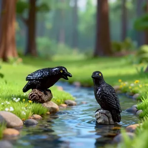 Realistische Miniatur-Krähenfiguren für Feengärten und DIY-Landschaftsdekorationen
